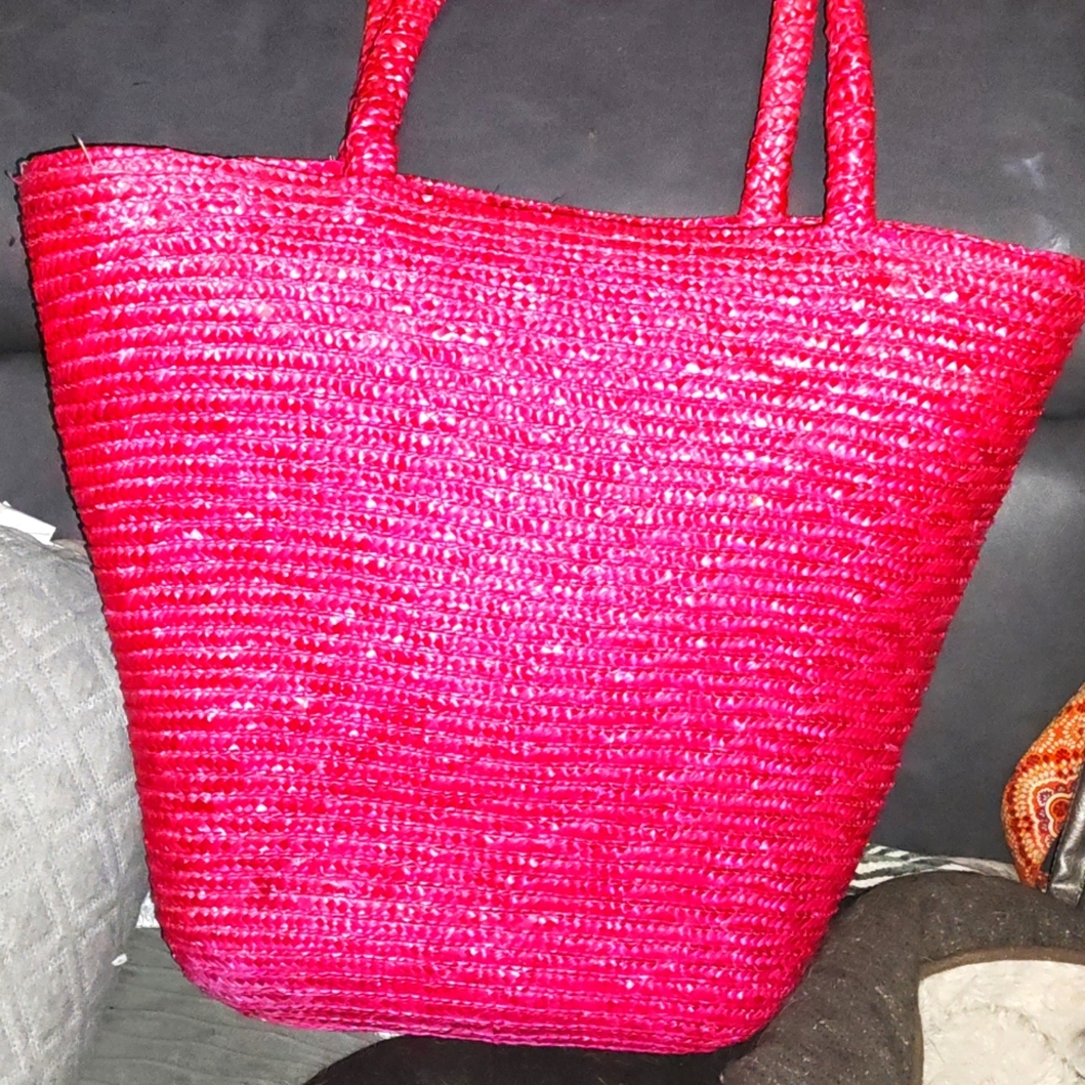 Huge Oscar De La Renta /parfums/ beach style tote bag